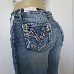 New VIGOSS JEANS Size 6 Short Slim Boot Cut Denim